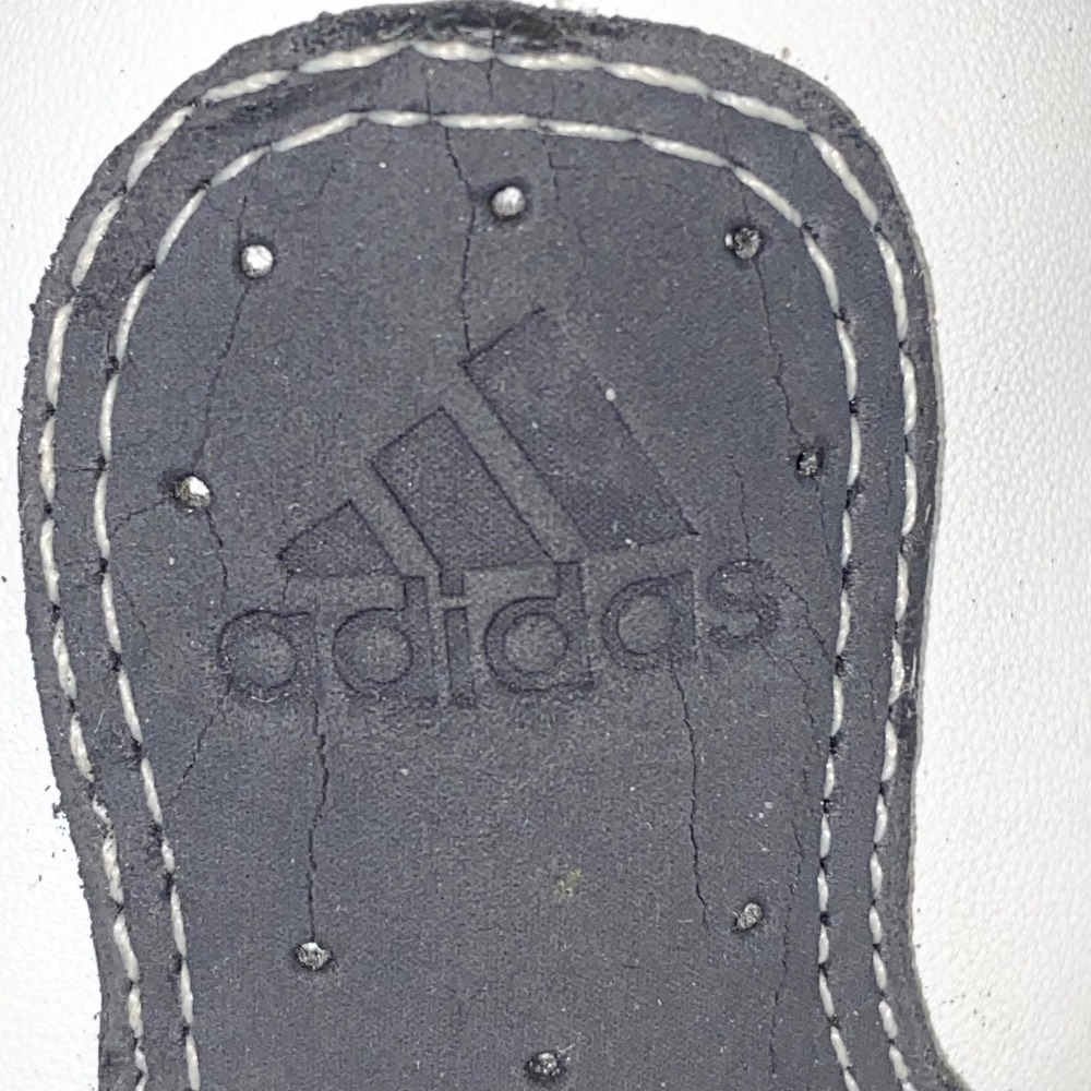 Adidas Slip On Golf Shoes White Grey Cleated Leather 679281‎ Womens Size 6 - Picture 12 of 14